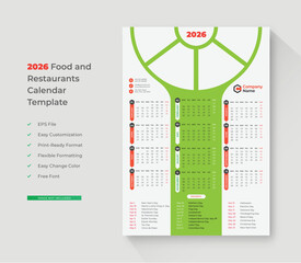 2026 wall calendar template, week starts Monday, set of 2026 calendars