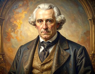 Portrait of James Monroe, US President.