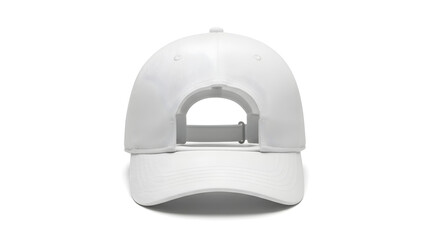 White baseball cap isolated on white background, perfect for branding and design projects, mockup.