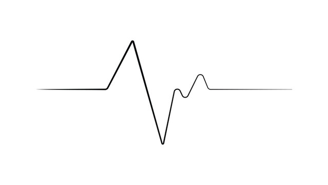 Dynamic heartbeat line art showing vital signs for medical concepts and healthcare promotions, minimal design for technology themes and modern presentations - Powered by Adobe
