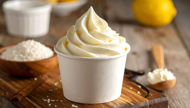 Creamy vanilla frozen yogurt