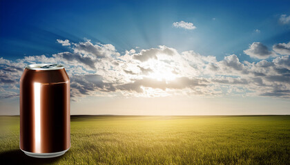 Clear Summer Sky Over The Can With Bright Sunlight Nd Clouds