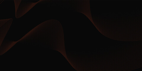 Abstract elegant gold glowing Hexagon with lighting effect sparkle on black lines