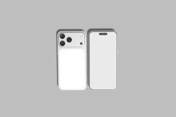 realistic phone screen blank mockup