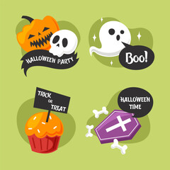 Set of Halloween characters vector illustration