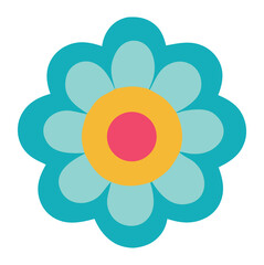 Colorful floral vector pattern design with abstract yellow and pink spring flowers