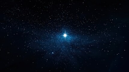 Celestial Light Burst In Dark Space