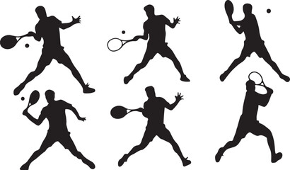 Tennis Player Vector, Sports Action Illustration, Racket Player Silhouette, Court Sports Graphic, Dynamic Athlete Design, Outdoor Game Vector, Tennis Match Symbol, Physical Training Art, Healthy Lifes