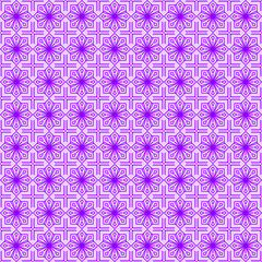 Abstract purple geometric seamless pattern vector with intricate line art design