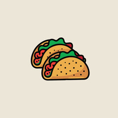 vector illustration of taccos