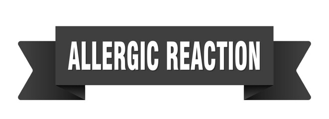 allergic reaction ribbon isolated on transparent background. allergic reaction ribbon