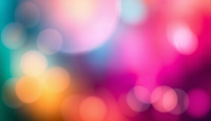 Obraz premium Colorful bokeh background with vibrant shades of pink, purple, orange, and blue for artistic designs