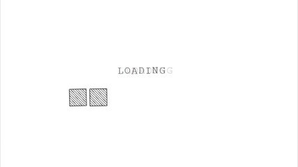 Loading Bar Doodle, Hand Drawn Animated Loading Blocks 4k Stock Video