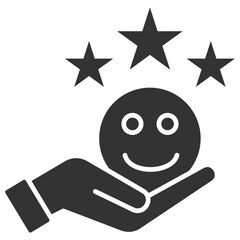 Obraz premium Satisfaction Glyph Icon