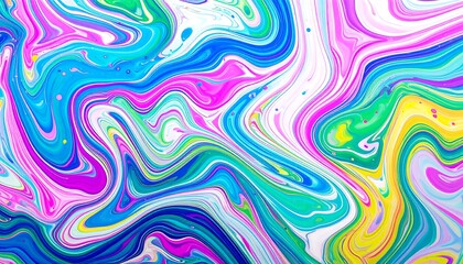 Fototapeta premium Vibrant swirling abstract paint