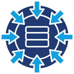 Data Collection Flat Blue Icon