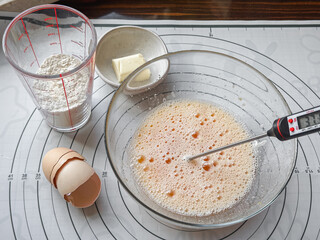 Homemade Dessert Preparation Process on Baking Mat