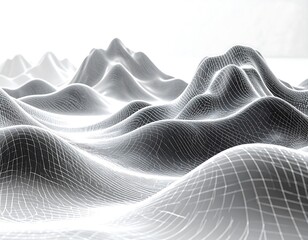 Abstract wireframe mountain range