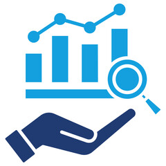 Analysis Flat Blue Icon