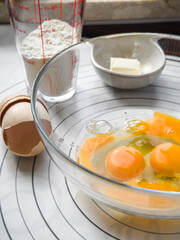 Homemade Cake Ingredients Flat Lay