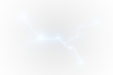 White electricity energy sphere: bright lightning bolt, plasma spark at center — sci-fi digital element. PNG overlay, transparent, for vivid strike, flash, burst effects in photos.