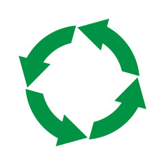 Obraz premium Circular green arrows