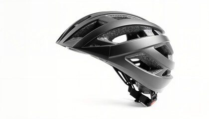 Fototapeta premium Cycling helmet in black color with aerodynamic design 