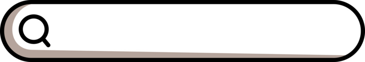 Obraz premium Minimalist web search bar with magnifying glass icon for website interface