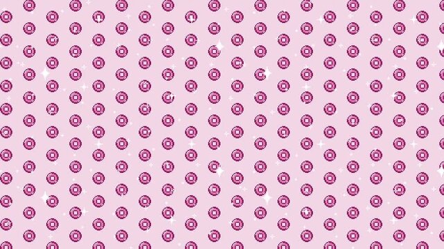 Pixel art circle mark pattern Looping animated background. 1080P (1)