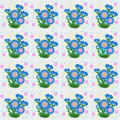 
Beautiful blue floral background image