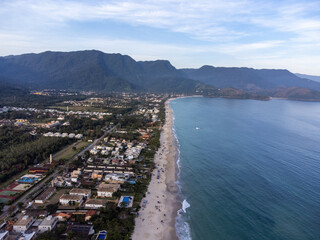 Beautiful seaside beach on the north coast of São Paulo