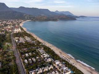 Beautiful seaside beach on the north coast of São Paulo