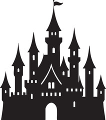 Obraz premium Castle fantasy silhouette vector