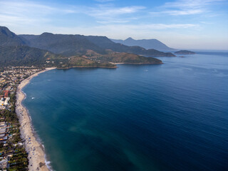 Beautiful seaside beach on the north coast of São Paulo