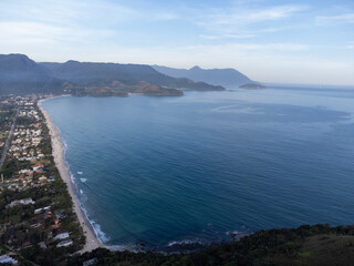 The beautiful beach in the Atlantic Forest of Maresias on the north coast of São Paulo