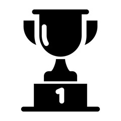 Trophy icon, symbol of victory, achievement, and winning Melbourne Cup race.