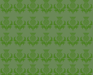 National holiday in Scotland. Thistle wallpaper. Thistle is national flower of Scotland. Vector illustration