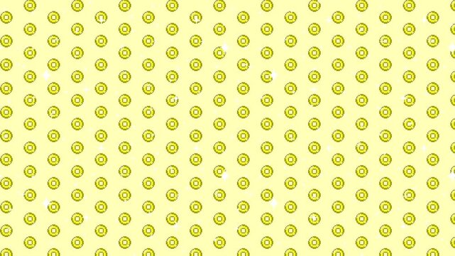 Pixel art circle mark pattern Looping animated background. 1080P (3)