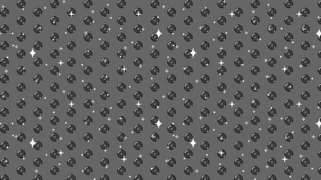Pixel art circle mark pattern Looping animated background. 1080P (6)
