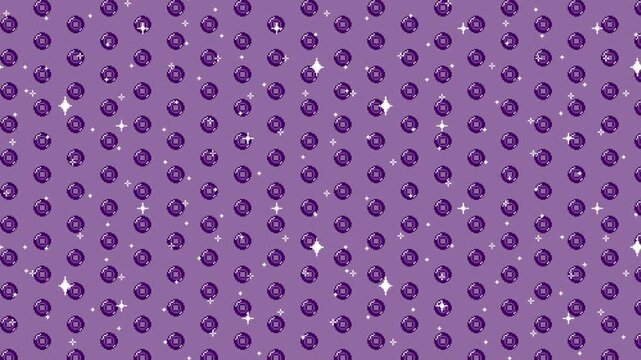 Pixel art circle mark pattern Looping animated background. 1080P (7)