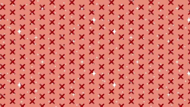 Pixel art cross mark pattern Looping animated background. 1080P (4)
