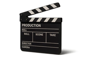 Fototapeta premium film slate on white background