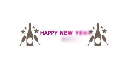 Happy New Year name 2041 and 2042 Stylish text animation From the blur effect with white background.Happy New Year text font.