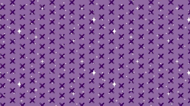 Pixel art cross mark pattern Looping animated background. 1080P (7)