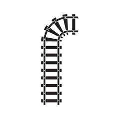 Train tracks vector icon design template