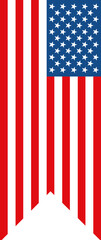 Split-tail vertical American flag design