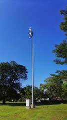 street lamp in the park, spotlight for soccer field 