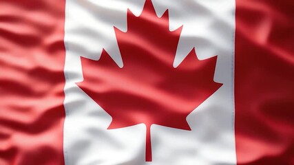 A colorful Canadian flag featuring the iconic maple leaf symbol, ideal for patriotic events or national pride imagery
