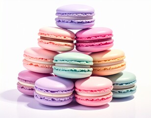 Fototapeta premium Macaron Food Photography Macro in Soft Colors