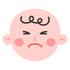 심통난 아기 얼굴 아이콘